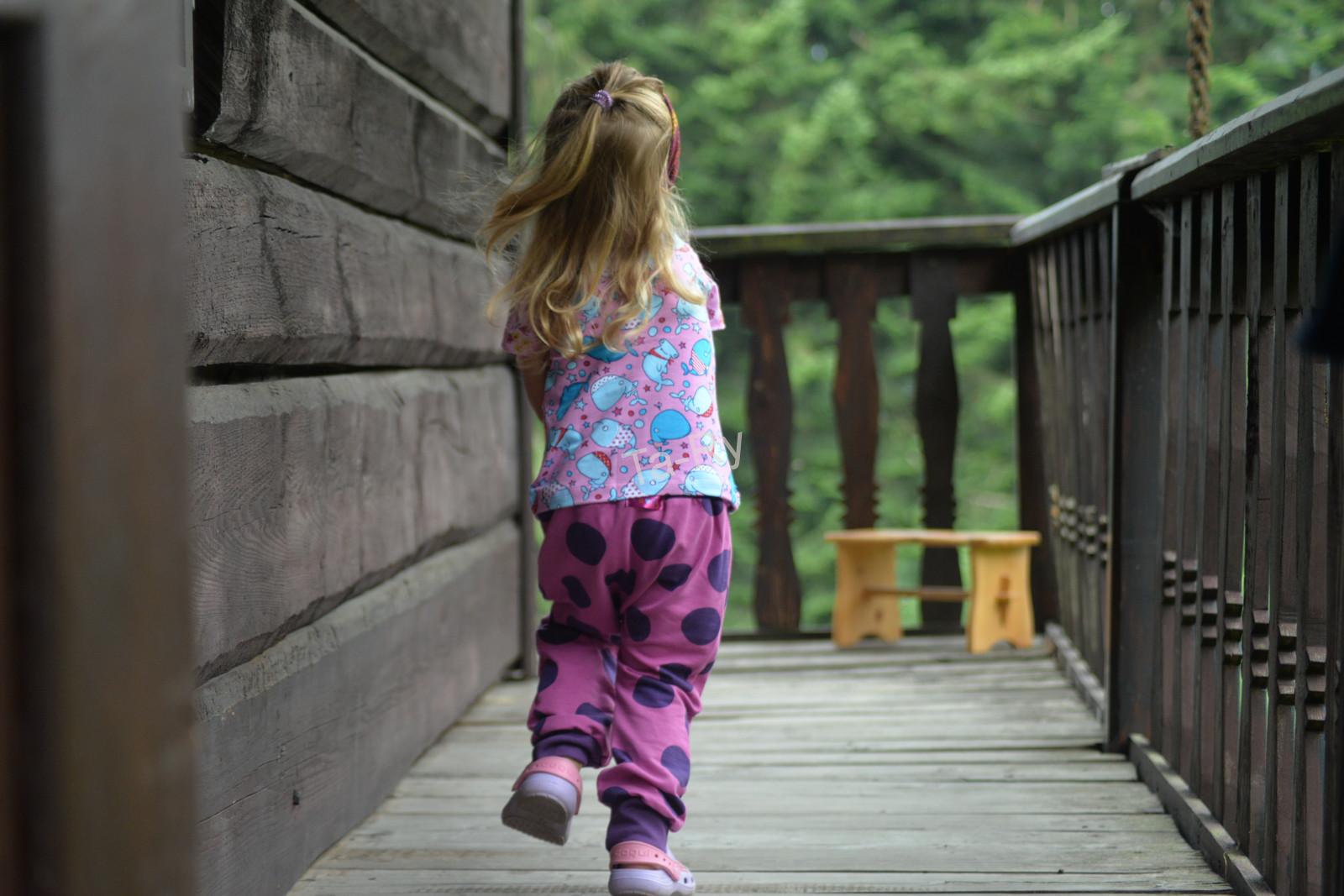 Turky růžové puntíky - Baggy