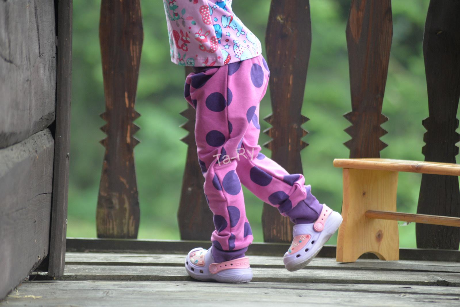 Turky růžové puntíky - Baggy