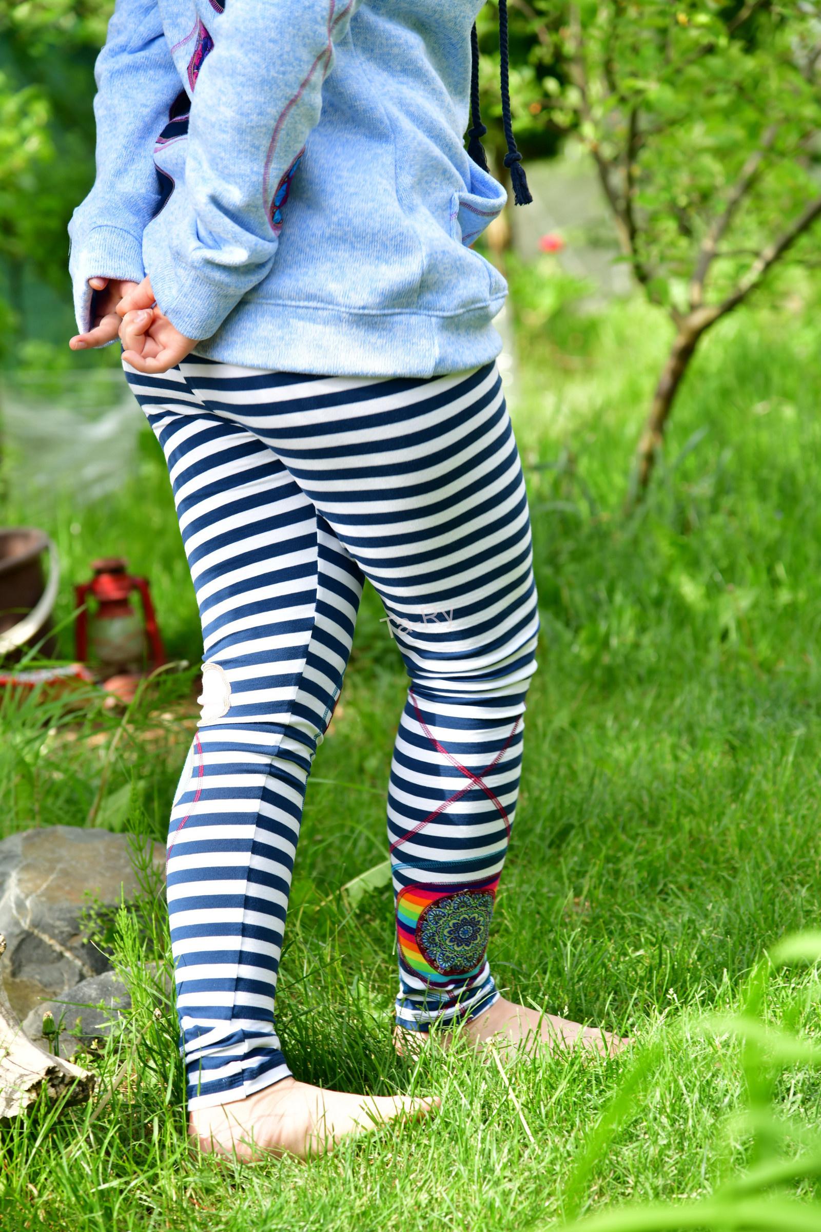 Origoproužky s kytkou.... legíny